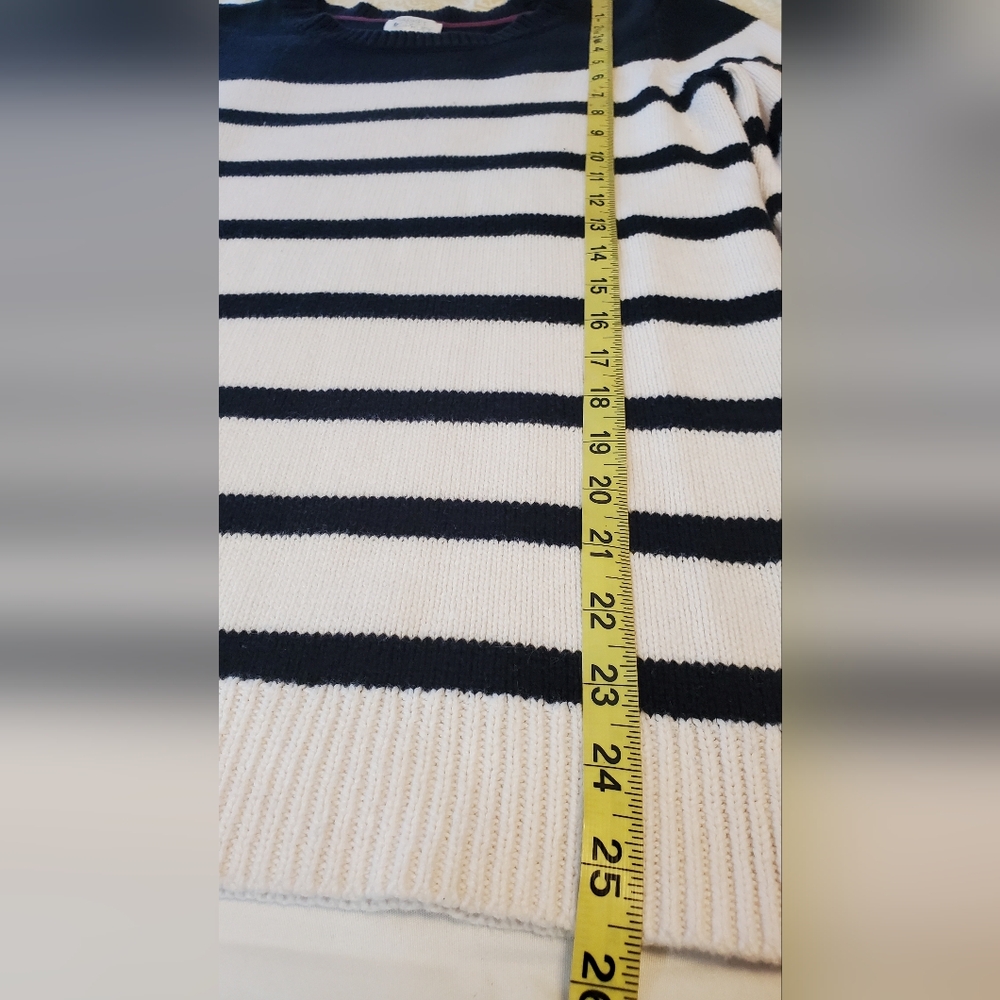 Market & Spruce Black and White Striped Sweaterack Size:S - Picture 7 of 11